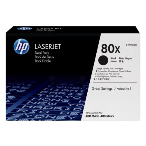 HP Toner czarny (CF280XD / 80X) (Podwójne opakowanie, high capacity)